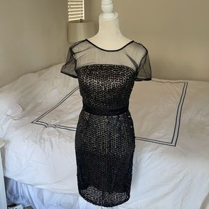 French connection size 2 black sequined dress